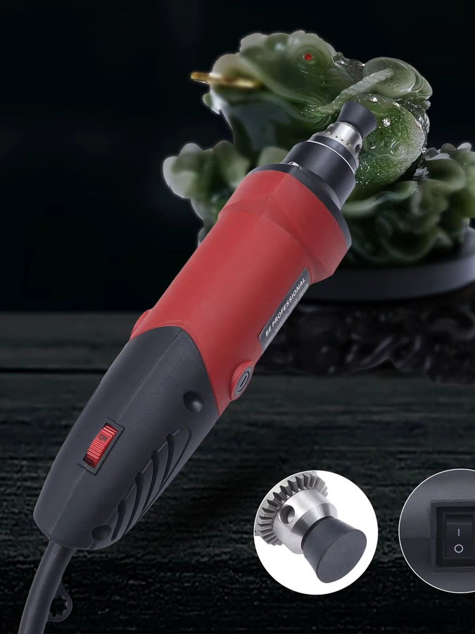 Elektrischer Jade-Schleifer mit 280W Kupferkernmotor in Rot, 8000-33000 U/min, 6-Stufen-Einstellung und 1,5-6mm Spannbereich - Bild 7