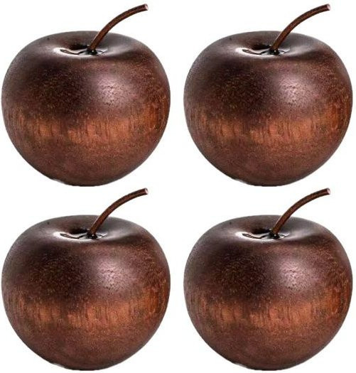 Aunel Mini Holz Ätherisches Öl Diffusor Fruchtförmig, Tragbarer Aromatherapie Lufterfrischer in Braun für Auto, Büro und Zuhause, 4er Set - Bild 1