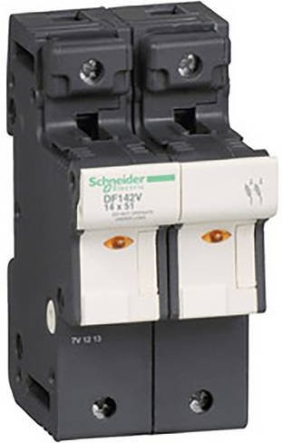 Schneider Electric DF142V Sicherungshalter, 3 Stück, grau - Bild 1