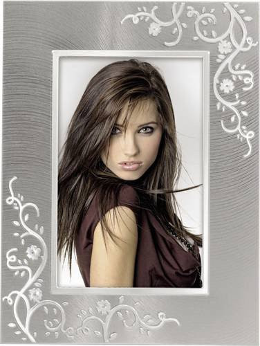 Hama Bilder Wechselrahmen mit Blumen-Ornamenten in Silber, Format: 13 x 18 cm - Bild 1