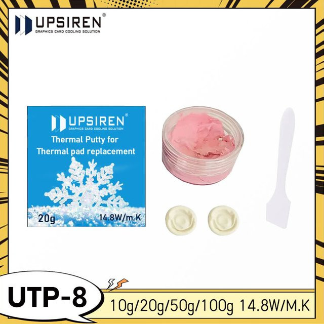 UPSIREN UTP-8 Wärmeleitpaste Rosa, 14,8 W/MK, Kunststoffformbare Wärmeleitpaste für GPU-Komponenten - Bild 1