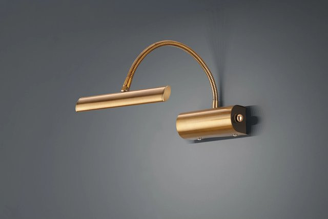 Trio LED-Wandleuchte Curtis in Altmessing mit dimmbarer Flexarm-Funktion für warmweißes Licht - Bild 1