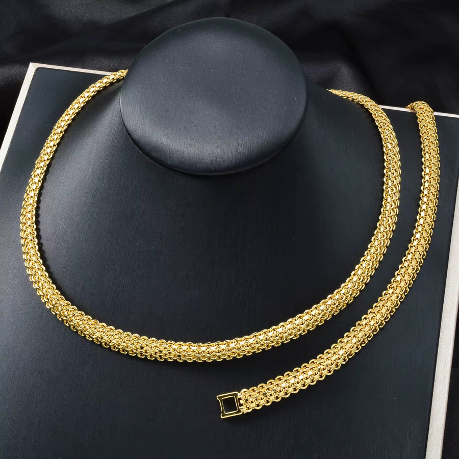 sny Schmuck Set, Halskette, Armband, 18k vergoldet, Gold, Damen - Bild 3