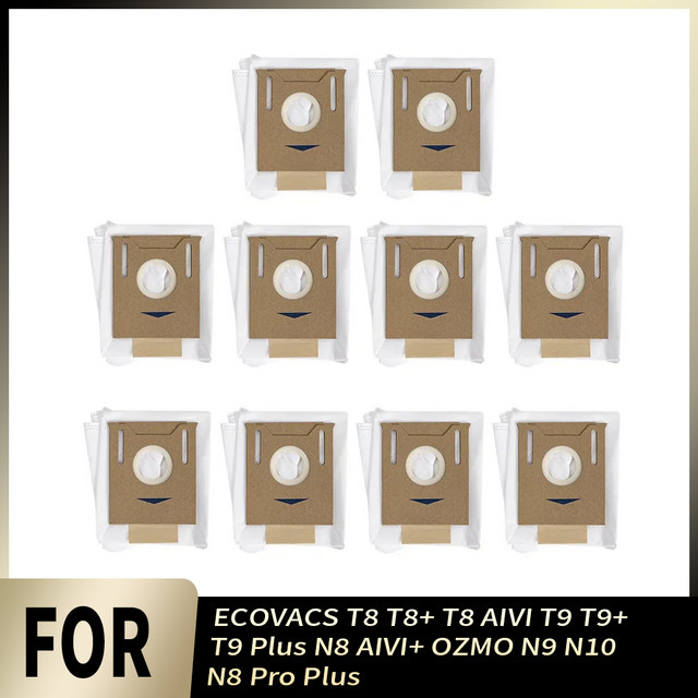 Ecovacs Staubbeutel-Ersatzteile in Weiß für T8 T8+ T8 AIVI T9 T9+ T9 Plus N8 AIVI+ OZMO N9 N10 N8 Pro Plus - Bild 1