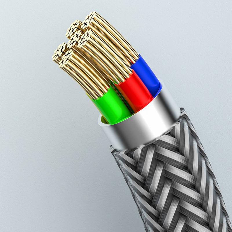 VAORLO USB-C auf USB-C Ladekabel 60 W mit 5 A Quick Charge 4.0 für Samsung S20, MacBook und iPad Pro, Grau - Bild 7
