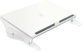 BakkerElkhuizen FlexDesk 630 New Dokumentenhalter und Vorlagenhalter mit Aufbewahrungsfach, transparent/weiß, B/H/T: 220,0 x 38,0 x 11,0 cm - Bild 1