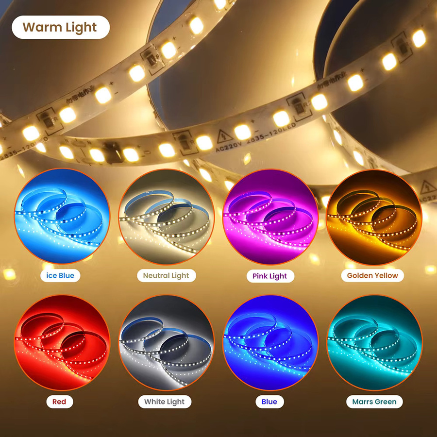 Wasserdichter LED-Streifen von RAZEND mit 9 Farben und IP44 Schutz, flexibles LED-Band mit 120 LEDs pro Meter für deine Wohnkultur - Bild 3