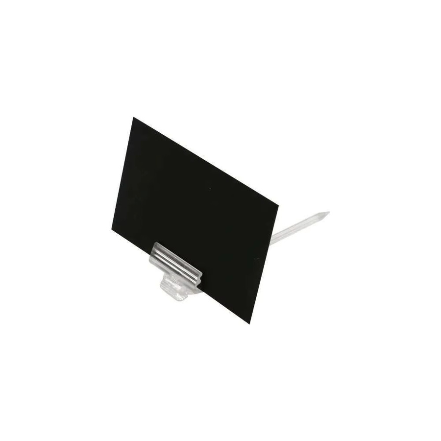 Mini-Tafelschilder mit Clip von TOWNSBOX, rechteckige Kreideschilderhalter aus Kunststoff in Schwarz und Transparent - Bild 3