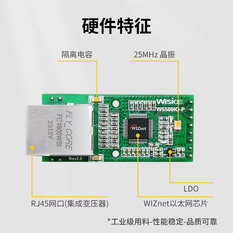 AI USR-ES1 W5500 Ethernet-Netzwerkmodul für SPI zu LAN TCP/IP mit STM32 Mikrocontroller-Programmierung via W5100 - Bild 3