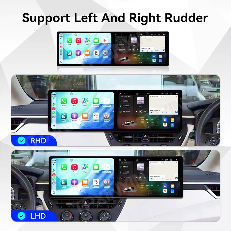 TPXINXIN Dual Screen Android Carplay Autoradio mit GPS und Multimedia-Player für Toyota Corolla Levin und Corolla Kreuz 2019 bis 2022, 11,5 Zoll, Schwarz - Bild 4
