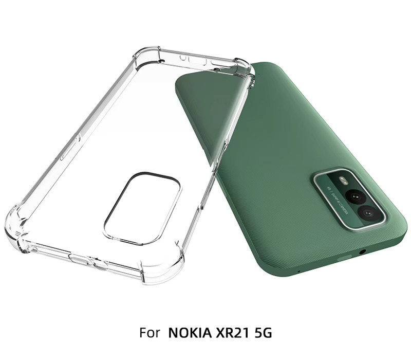 EUCAGR Silikon Schutzhülle für Nokia XR21 5G in Transparent mit Airbag-Schutz aus weichem TPU - Bild 2