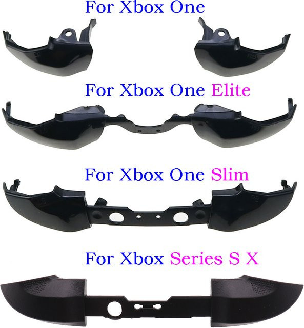 TingDong RB LB Bumper Trigger Button Mod Kit für Xbox One Series S X Slim Elite Controller in Schwarz - Bild 1