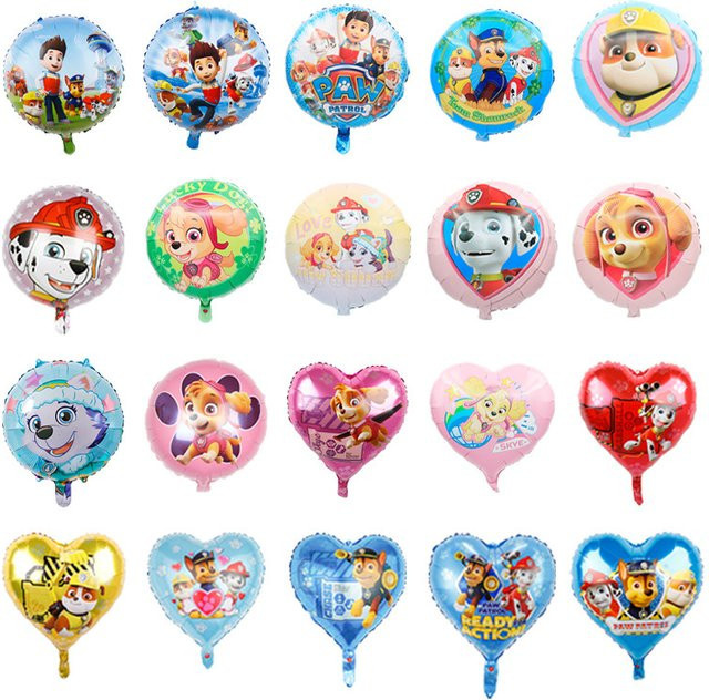 Paw Patrol Aluminiumfolienballons in Herz- und Rundform für Kindergeburtstag Party Deko - Bild 1