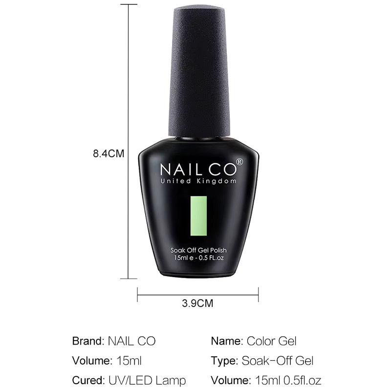 NAILCO Gel-Nagellack, Transparent, 15 ml - Bild 3