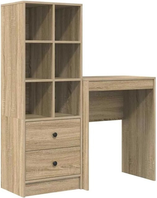 vidaXL Schreibtisch und Hochboard Set modern Sonoma Eiche 2-teilig - Bild 1