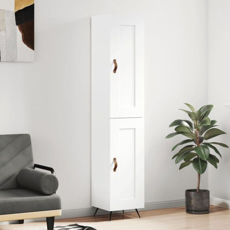 Vidaxl Highboard Modern Weiß aus Holzwerkstoff B/T/H: 34,5 x 34 x 180 cm - Bild 1