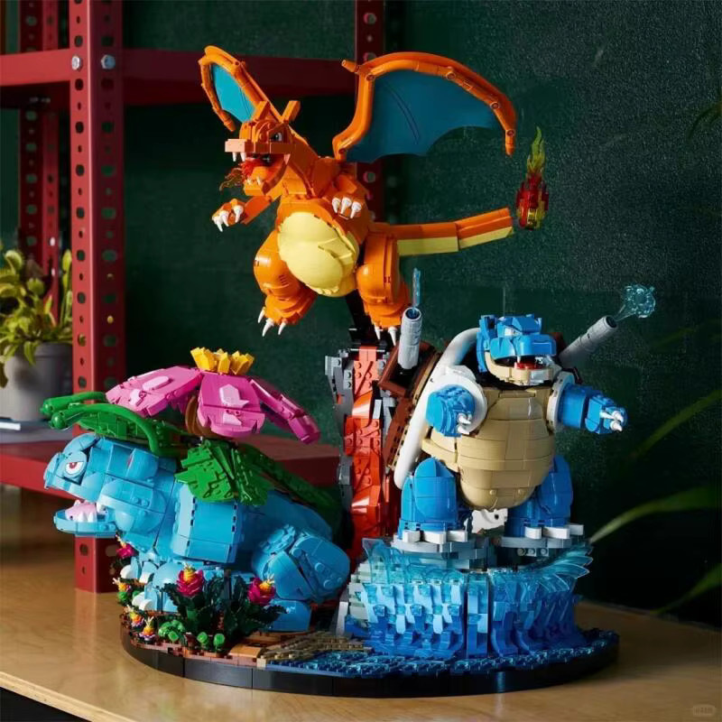 Potdemiel Pokémon Venusaur Charizard Blastoise Bausteine Modell, 6838 Teile, ab 14 Jahren - Bild 4