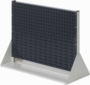 Kappes Stellwand RasterPlan Gr. 2 doppelseitig in Grau RAL 7035/7016 mit 2 Loch- und 2 Schlitzplatten, B/T/H: 100 x 76 x 43 cm - Bild 1
