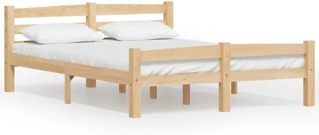 vidaXL Massivholzbett aus Kiefer in Braun, B/T/H: 120 x 200 x 66 cm - Bild 1