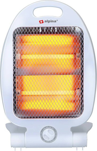 Alpina Quarz-Heizstrahler LQ001 in Weiß mit 800 W, Infrarot-Heizstrahler mit Thermostat und Kippschutz, B/H/T: 25 x 38 x 9 cm - Bild 1