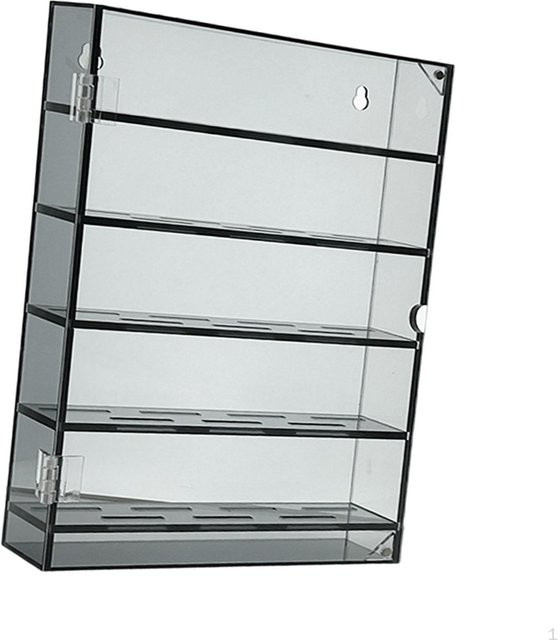 Crafttradeonline Münz-Display-Koffer aus Acryl mit 5 Reihen in Grau und Transparent, Tragbare Aufbewahrungsbox für Medaillen, B/T/H: 30,0 x 20,5 x 5,5 cm - Bild 1