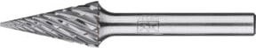 PFERD TOOLS Hartmetall Hochleistungsfrässtift STEEL Spitzkegel SKM in Silber, Durchmesser: 12 mm, Länge: 25 mm, Schaft-Durchmesser: 6 mm für Stahl - Bild 1