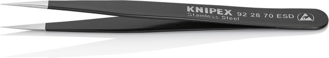 Knipex Universalpinzette ESD aus Edelstahl in Schwarz, 110 mm - Bild 2