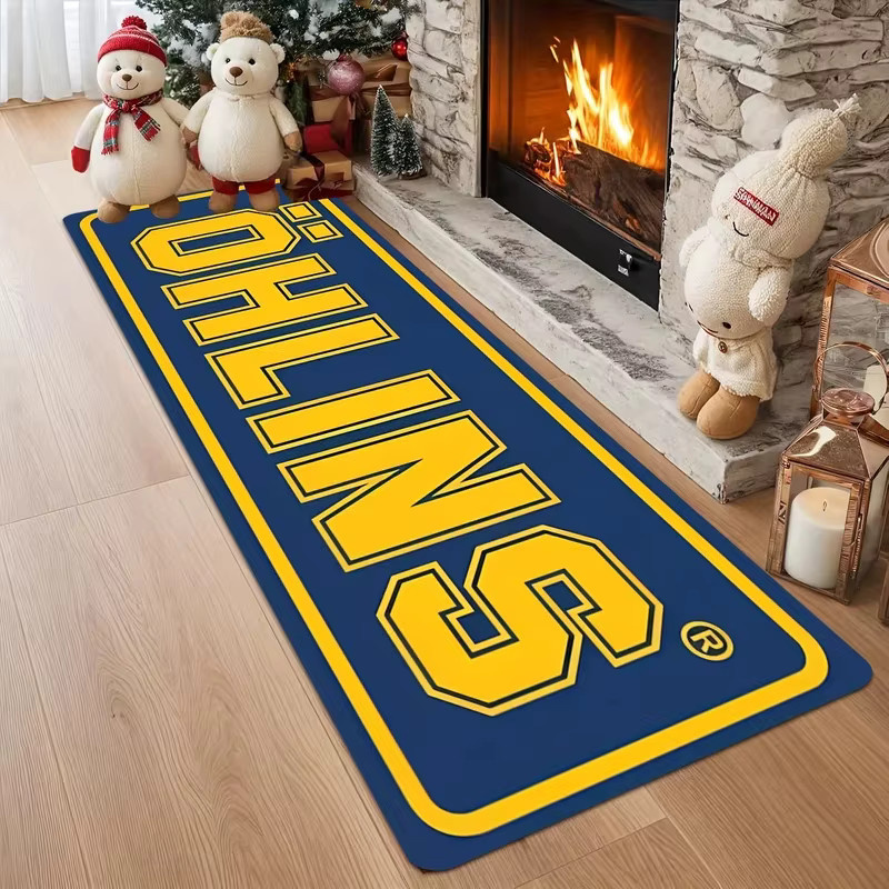 VIKAMA Bodenmatte Blue OHLINS, rutschfester und waschbarer Teppich mit Rennmotiv für Flur, Garage oder Spielzimmer, B/T: 120 x 45 cm - Bild 2