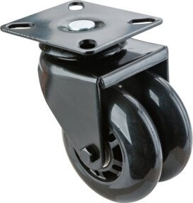 BS Rollen Apparatedoppelrolle B800.A76.077 aus Kunststoff in Schwarz - Bild 1