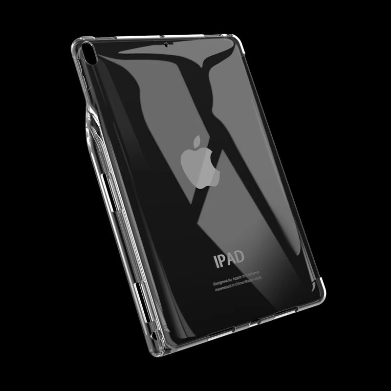 ZNOVAY Silikonhülle für iPad 10,2 Zoll 7. und 8. Generation, transparentes TPU-Cover mit Stifthalter, kompatibel mit iPad 9. Generation (2019-2021) - Bild 2