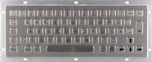 Joy-it IPC Keyboard 01A Kabelgebundene Tastatur Deutsch QWERTZ Silber IP65 NEMA 4X Staubgeschützt und Spritzwassergeschützt mit USB-A Anschluss - Bild 1