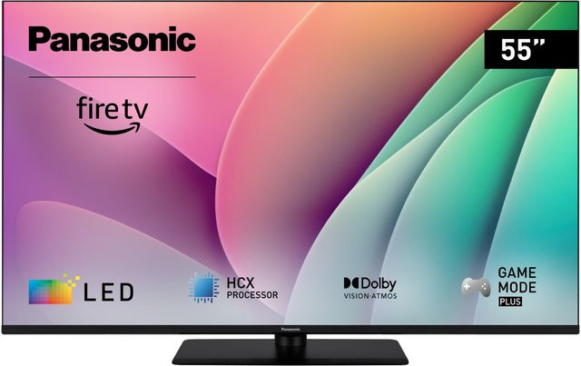 Panasonic TV-55W80AEZ Smart-TV mit 139 cm (55 Zoll) LCD-LED-Technik in Schwarz, 4K Ultra HD, Sprachsteuerung, Wi-Fi und HDMI - Bild 1
