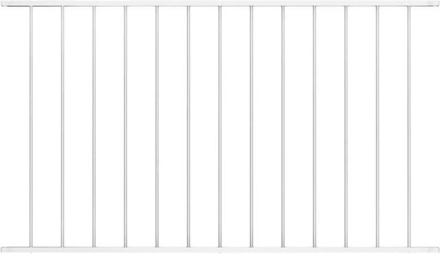 vidaXL Zaunelement aus pulverbeschichtetem Stahl in Weiß, B: 163 cm, H: 100 cm - Bild 1