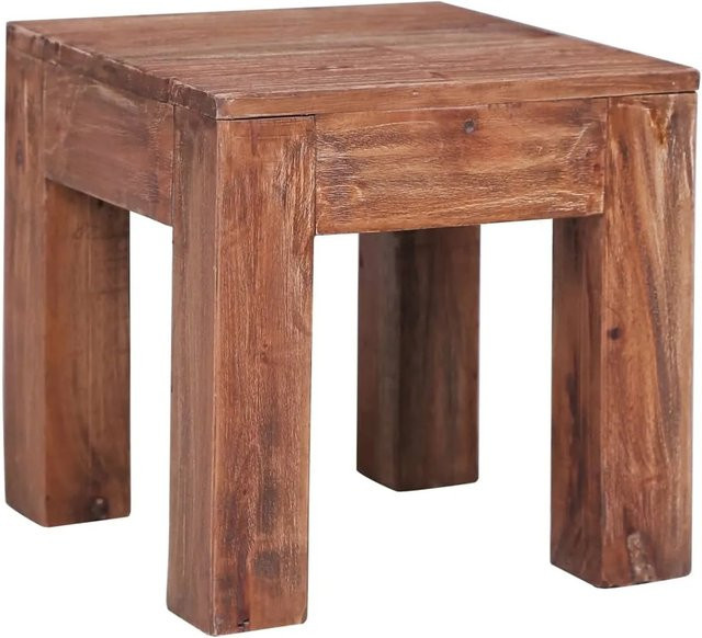 vidaXL Couchtisch aus Massivholz in Braun, quadratisch, B/T/H: 30 x 30 x 30 cm - Bild 1