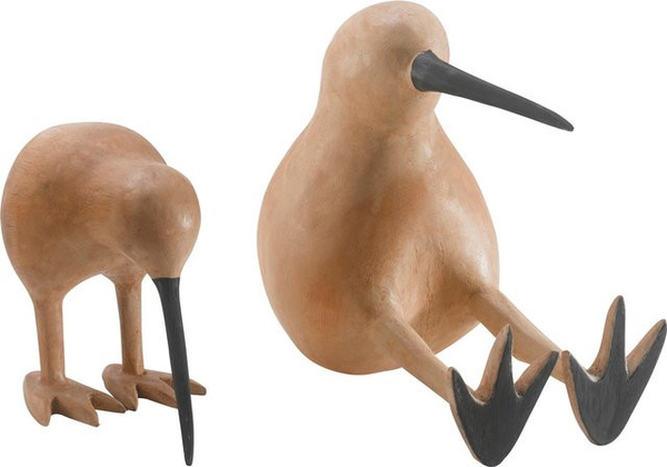 Heine Home Deko-Figur Tier aus Albasiaholz in Natur-Schwarz, Höhe: 21,5 cm, Breite: 14,5 cm, Tiefe: 8,5 cm