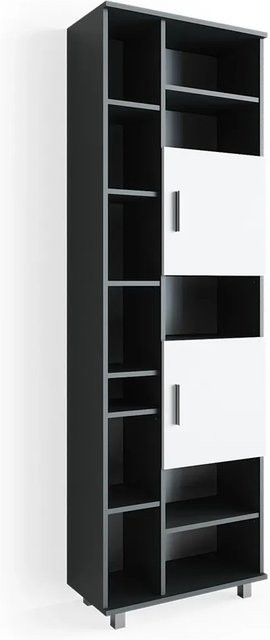 Vicco Badschrank Ilias Weiß Anthrazit B: 60 cm, H: 190 cm - Bild 2
