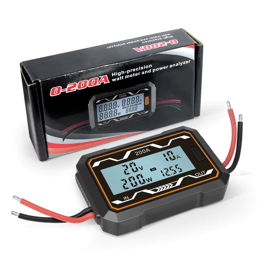 U-Angel-1988 RC Wattmeter mit LCD-Hintergrundbeleuchtung als hochpräziser Strom- und Power-Analysator für RC-Modelle und Drohnen in Schwarz - Bild 6