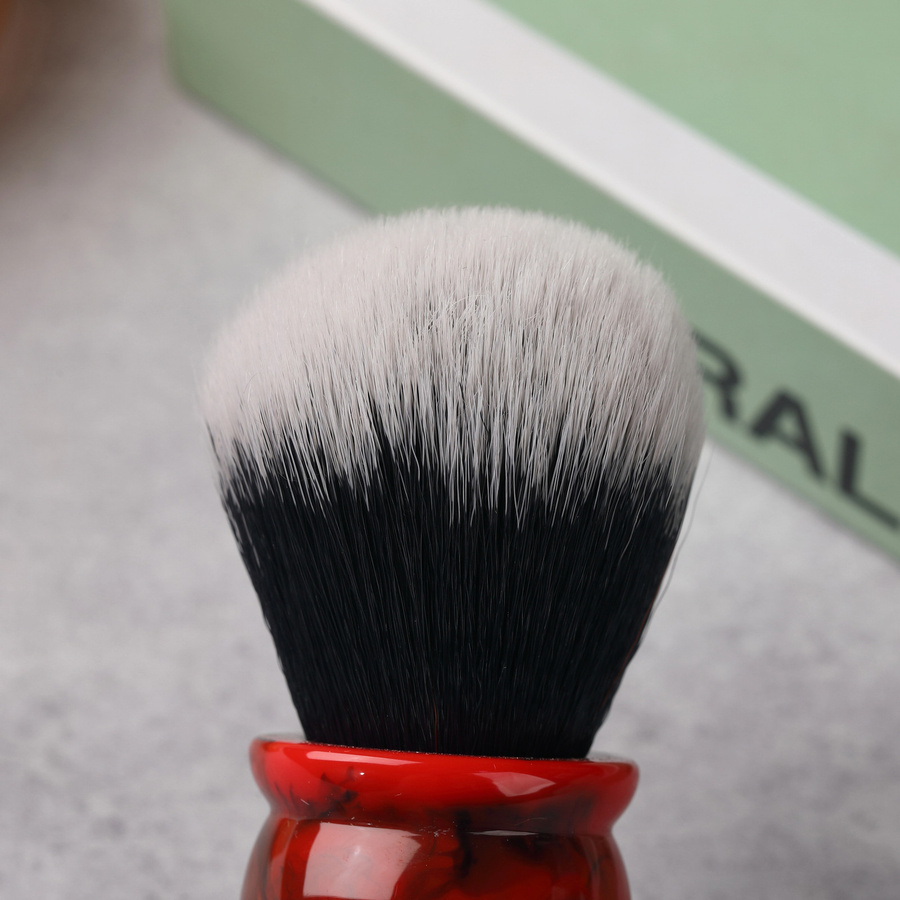Yaqi Rasierpinsel, Synthetische Haare, Rot Marmor, Herren - Bild 3