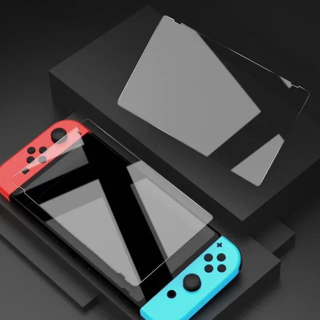 Displayschutzfolie aus gehärtetem Glas für Nintendo Switch, Switch OLED und Lite, transparent - Bild 1