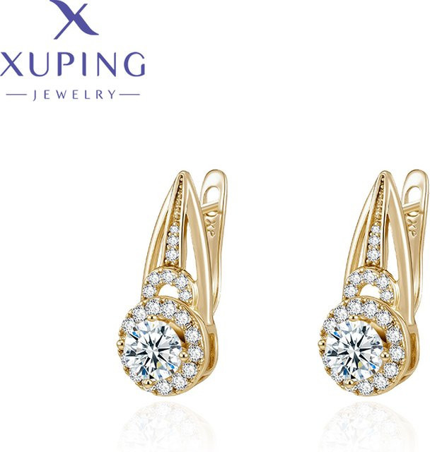 Xuping Jewelry Creolen, Gold, Zirkonia, Damen - Bild 1
