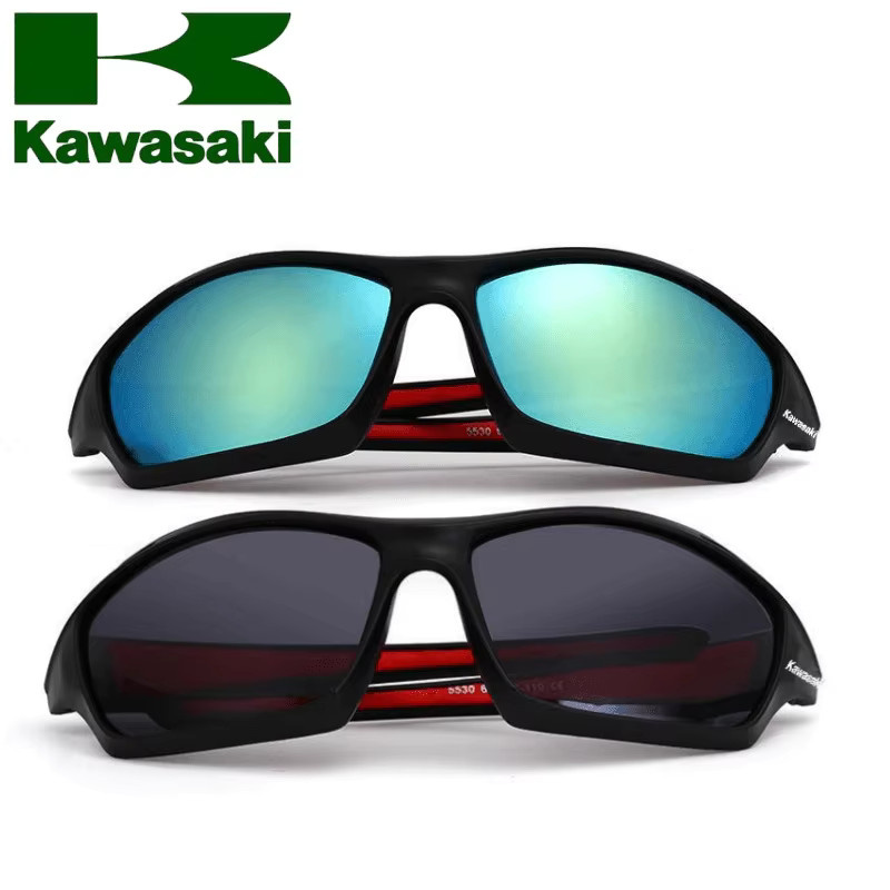 Kawasaki Sonnenbrille, Vollrand, Kunststoff, polarisiert, Unisex, grün, schwarz - Bild 3