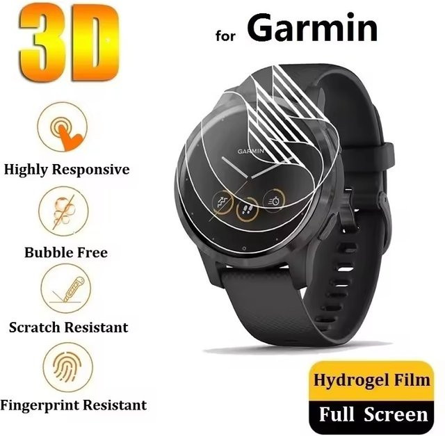 Garmin Displayschutzfolie Hydrogel, transparent, Venu 2 2s 3s 3 Instinct 2X Solar - Bild 1