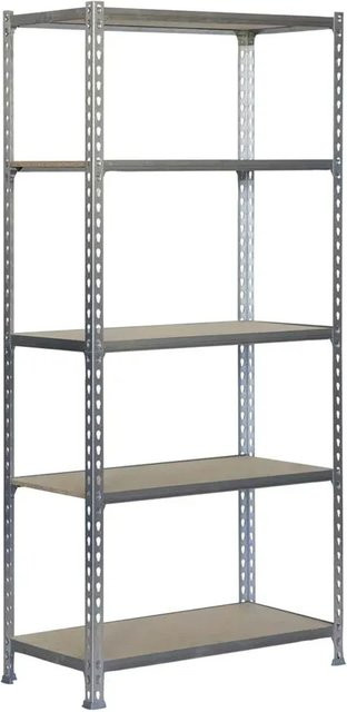 PROREGAL Schwerlastregal Big Muli mit 5 verstellbaren Fachböden, verzinkt, Farbe: Silber/Grau, H x B x T: 200 x 100 x 50 cm - Bild 1