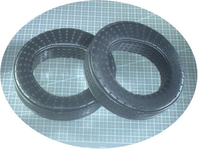 Ersatz Ohrpads aus Proteinleder und Schaumstoff für AKG K812 Over-Ear Kopfhörer, Schwarz - Bild 1