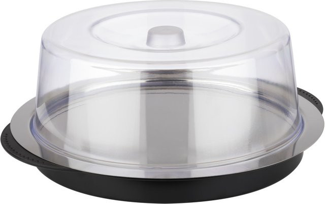 APS Thermo Tablett Set quadratisch in Schwarz, Edelstahl und Transparent, B/T/H: 35 x 35 x 15 cm - Bild 1