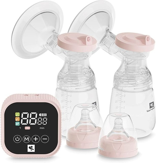 Lorelli Elektrische Doppelmilchpumpe Eva in Rosa mit 180 ml Fassungsvermögen und USB-Anschluss - Bild 1
