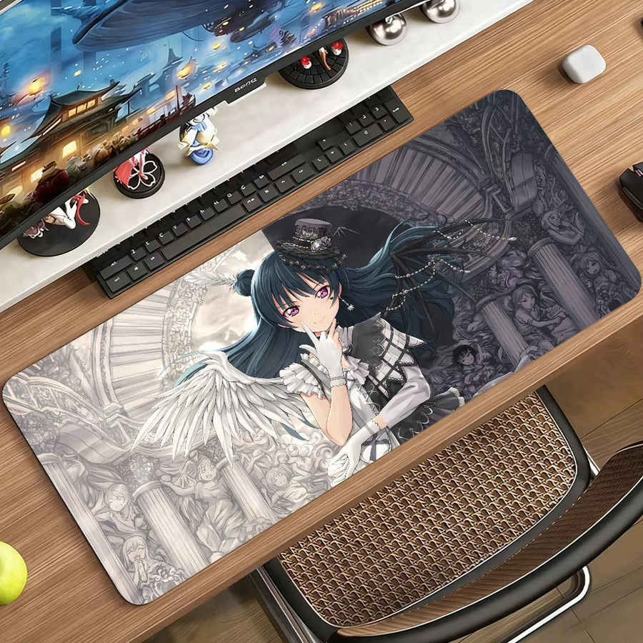 Love Live Sunshine Anime Mauspad in Multicolour, rutschfeste Gamer-Schreibtischunterlage für Laptop und Büro - Bild 5