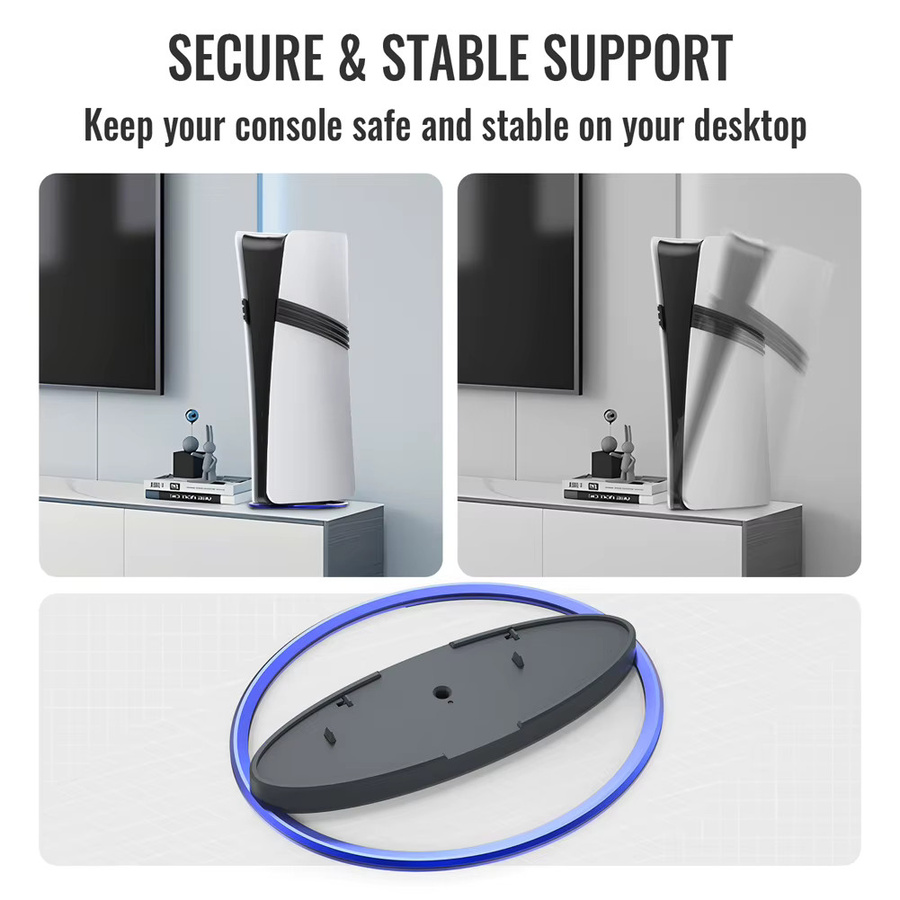 Alloet Vertikaler Metall-Ständer für PS5 Pro, PS5 Slim und PS5 Konsolen in Blau - Bild 3