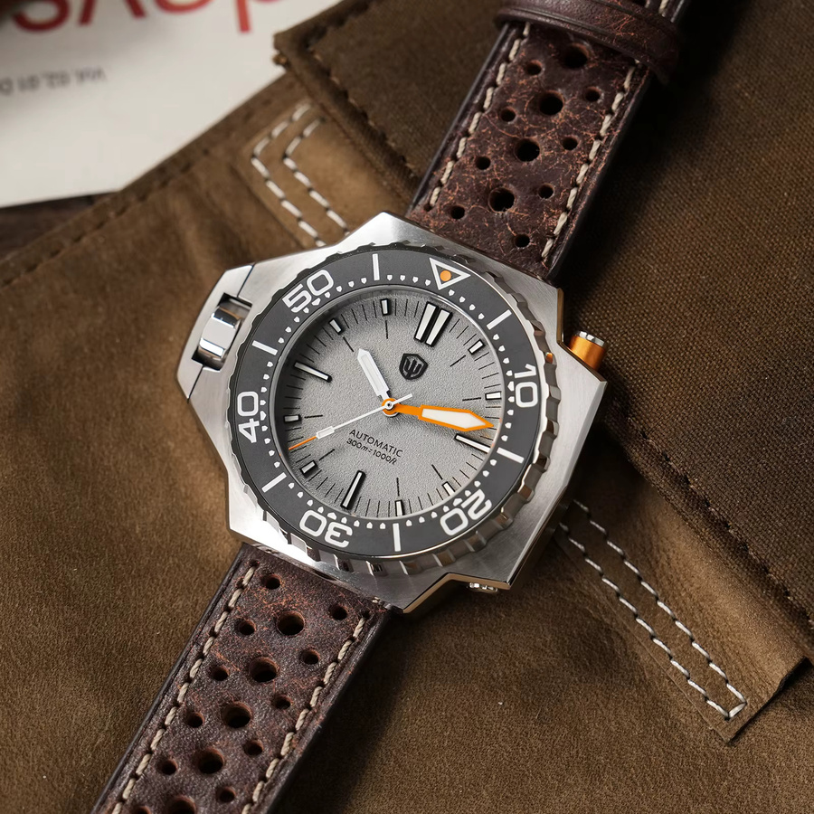 Watchdives Armbanduhr Edelstahl, Automatik, Schwarz, Saphirglas, Herren - Bild 2