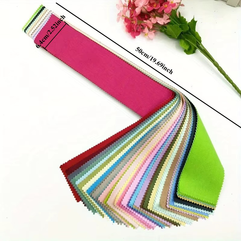 40 Stück gesteppte Stoffstreifen in Mehrfarben für DIY-Puppenkleidung und Bastelmaterialien, B: 6,4 cm, L: 50 cm - Bild 3